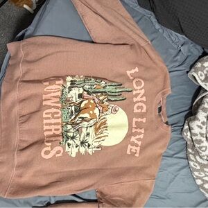 Cowgirls Graphic Kids Sweatshirt - Pink